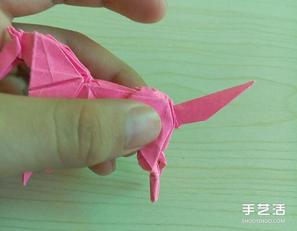小松英夫的马折纸图解 超详细立体马的折法教程 -  www.shouyihuo.com