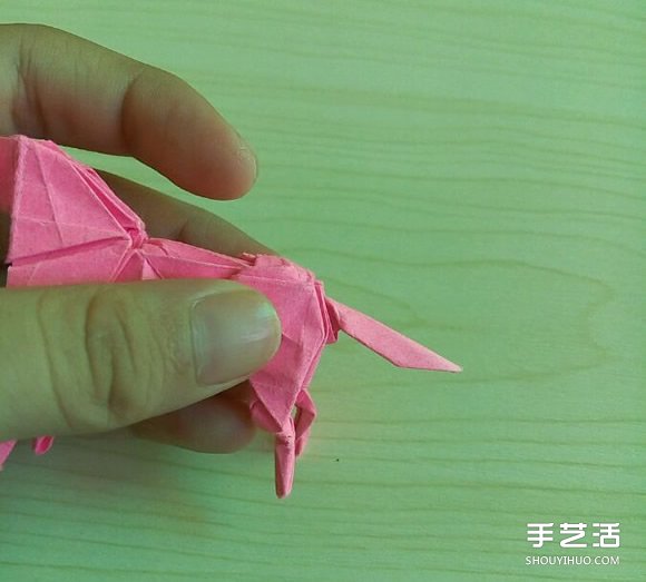 小松英夫的马折纸图解 超详细立体马的折法教程 -  www.shouyihuo.com