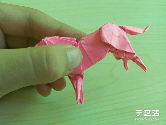 小松英夫的马折纸图解 超详细立体马的折法教程 -  www.shouyihuo.com