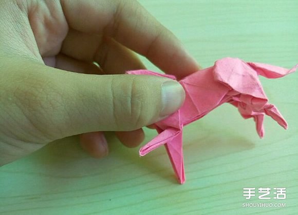 小松英夫的马折纸图解 超详细立体马的折法教程 -  www.shouyihuo.com