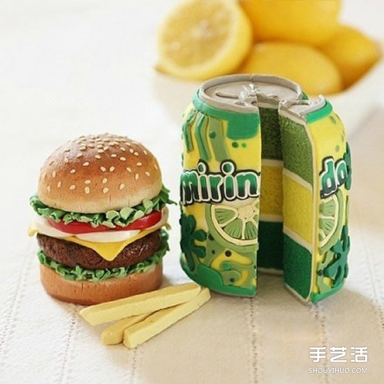 超轻粘土蛋糕图片 逼真的超轻粘土食物作品 -  www.shouyihuo.com