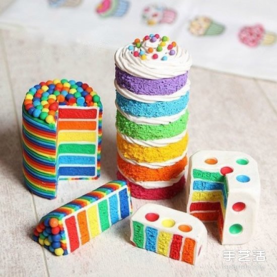 超轻粘土蛋糕图片 逼真的超轻粘土食物作品 -  www.shouyihuo.com