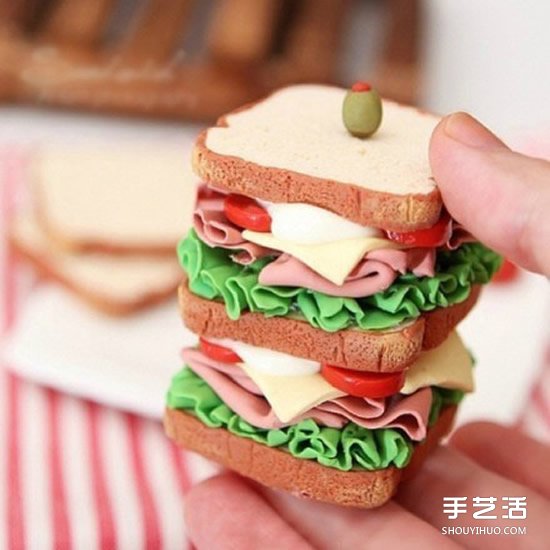 超轻粘土蛋糕图片 逼真的超轻粘土食物作品 -  www.shouyihuo.com