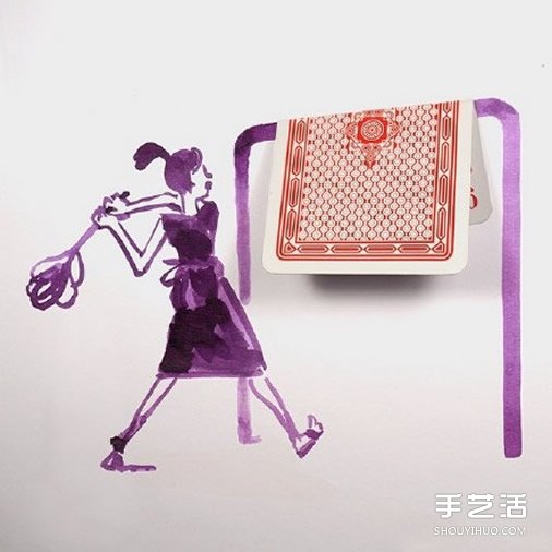 生活小物作为背景道具 画出趣味十足的创意画 -  www.shouyihuo.com
