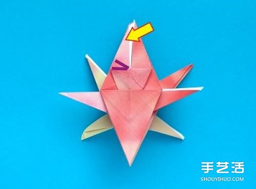 折纸螃蟹的步骤图解 复杂螃蟹折纸图解教程 -  www.shouyihuo.com