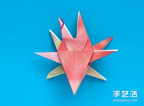 折纸螃蟹的步骤图解 复杂螃蟹折纸图解教程 -  www.shouyihuo.com