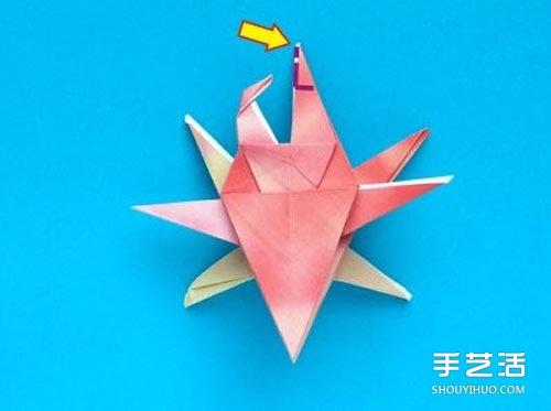 折纸螃蟹的步骤图解 复杂螃蟹折纸图解教程 -  www.shouyihuo.com