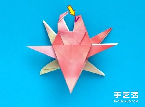 折纸螃蟹的步骤图解 复杂螃蟹折纸图解教程 -  www.shouyihuo.com