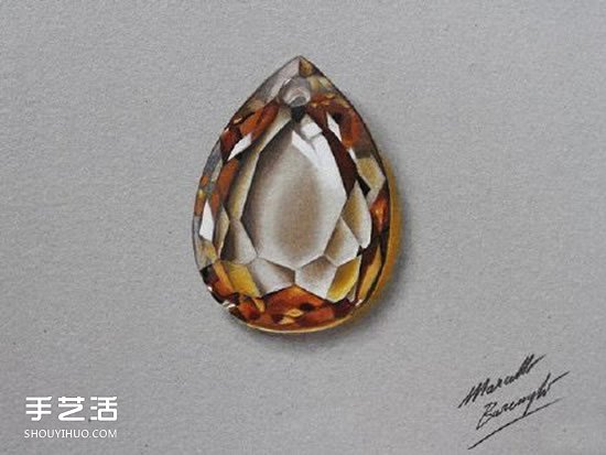 立体彩色铅笔画 画出像真的一样的水晶饰品 -  www.shouyihuo.com