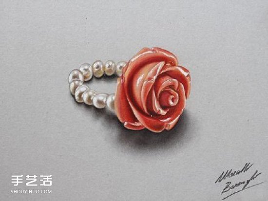 立体彩色铅笔画 画出像真的一样的水晶饰品 -  www.shouyihuo.com