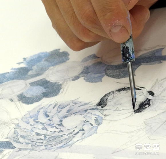 三年半时光的坚持！日本艺术家绘制巨幅画作 -  www.shouyihuo.com