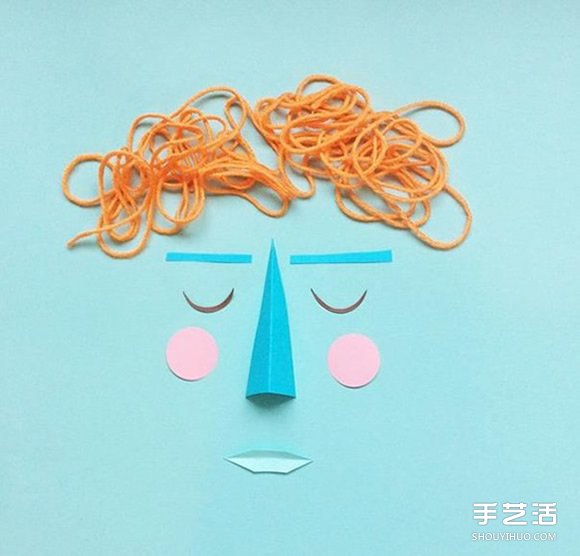 做自己擅长的事 食物和卡纸DIY创意人物肖像 -  www.shouyihuo.com