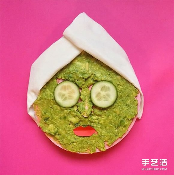 做自己擅长的事 食物和卡纸DIY创意人物肖像 -  www.shouyihuo.com