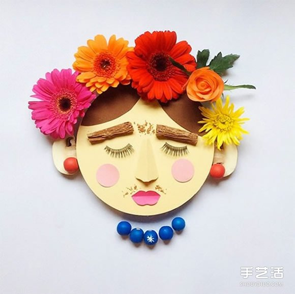 做自己擅长的事 食物和卡纸DIY创意人物肖像 -  www.shouyihuo.com