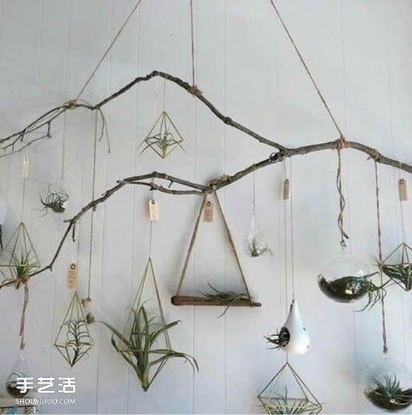 自制吊挂式绳架的方法 让家中的盆栽多点特色 -  www.shouyihuo.com