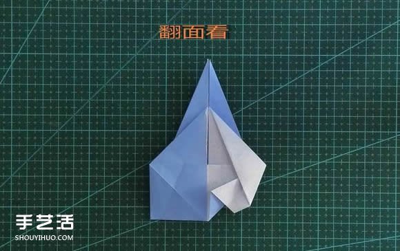 手工折纸女生头像图解 短发女孩的折法步骤图 -  www.shouyihuo.com