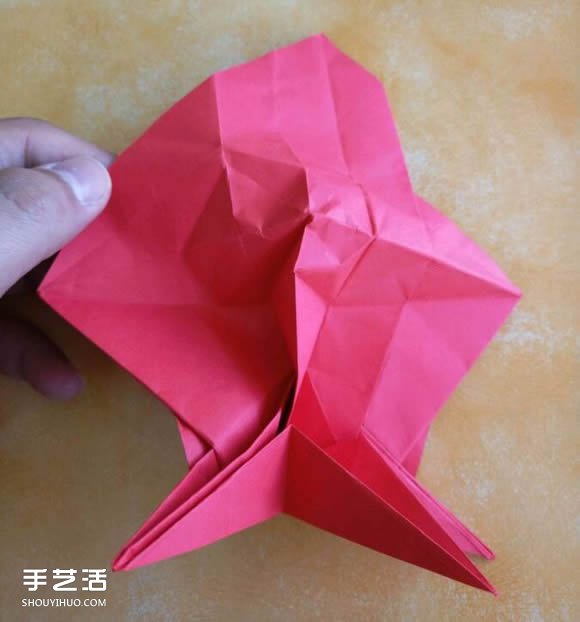 超复杂狗狗的折纸方法图解 附带整形步骤 -  www.shouyihuo.com
