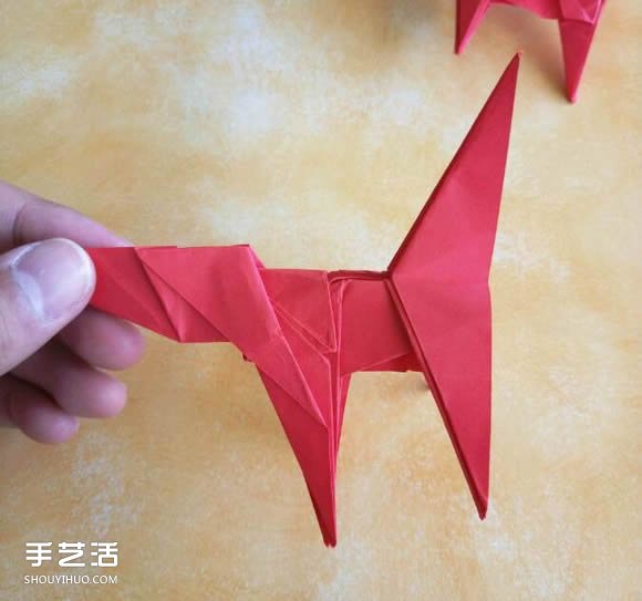 超复杂狗狗的折纸方法图解 附带整形步骤 -  www.shouyihuo.com