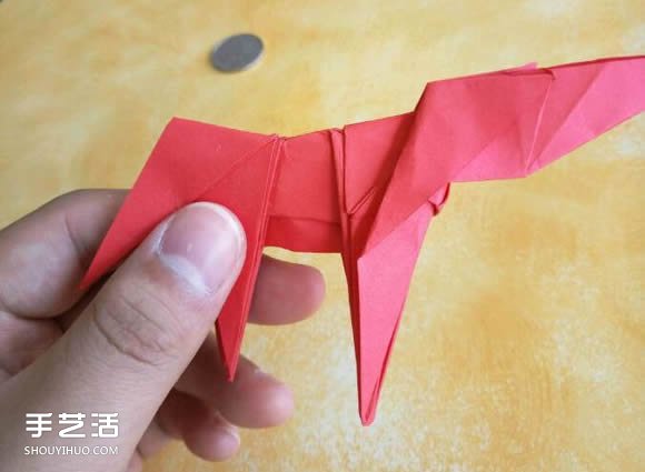 超复杂狗狗的折纸方法图解 附带整形步骤 -  www.shouyihuo.com