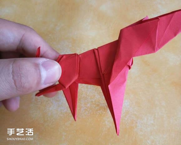 超复杂狗狗的折纸方法图解 附带整形步骤 -  www.shouyihuo.com