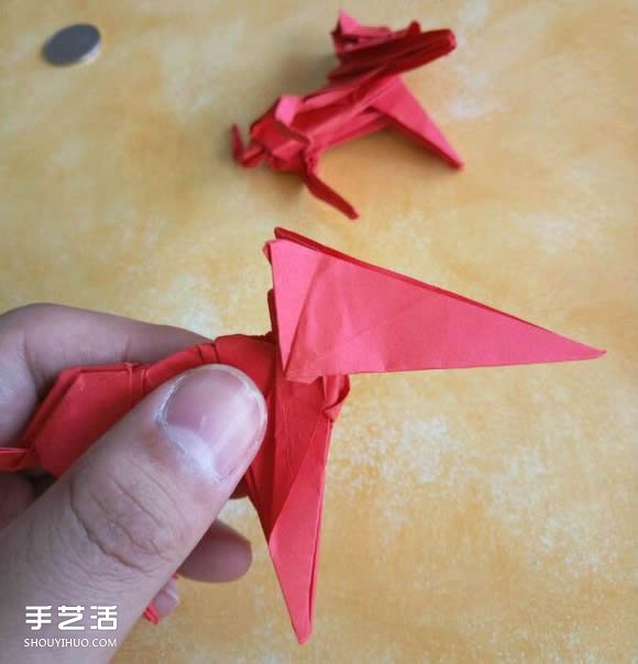 超复杂狗狗的折纸方法图解 附带整形步骤 -  www.shouyihuo.com