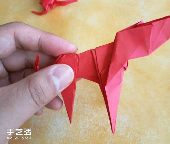 超复杂狗狗的折纸方法图解 附带整形步骤 -  www.shouyihuo.com