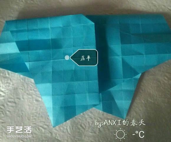 新川崎玫瑰折法图解 手工折纸新川崎玫瑰步骤 -  www.shouyihuo.com