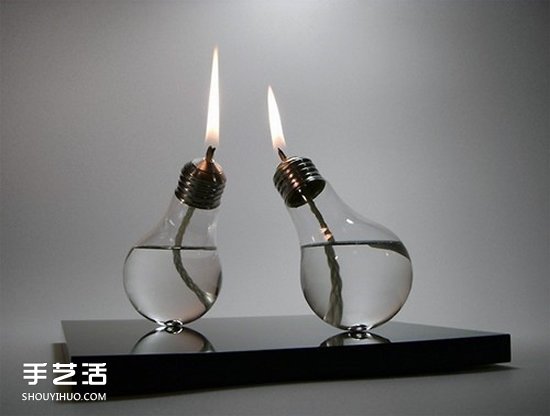 创意灯泡DIY手工艺品 废灯泡手工制作图片 -  www.shouyihuo.com
