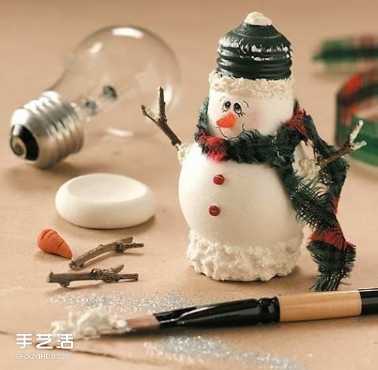 创意灯泡DIY手工艺品 废灯泡手工制作图片 -  www.shouyihuo.com