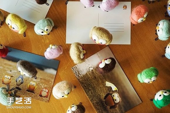 愤怒的小鸟手工制作图片 治愈系羊毛毡小鸟作品  -  www.shouyihuo.com