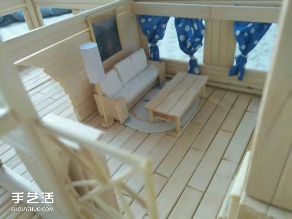 一次性筷子手工制作逼真别墅模型 步骤超全！ -  www.shouyihuo.com