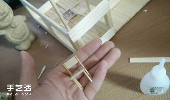 一次性筷子手工制作逼真别墅模型 步骤超全！ -  www.shouyihuo.com