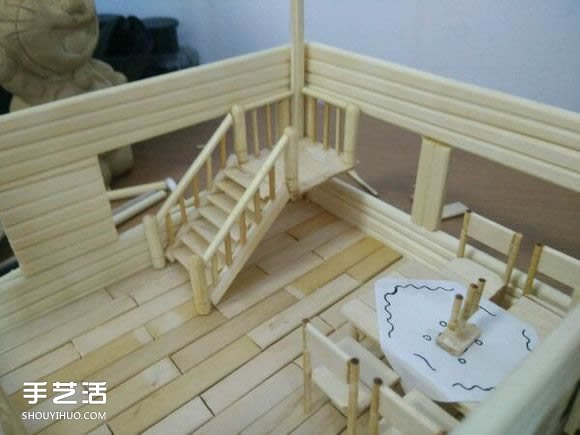 一次性筷子手工制作逼真别墅模型 步骤超全！ -  www.shouyihuo.com