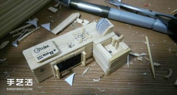 一次性筷子手工制作逼真别墅模型 步骤超全！ -  www.shouyihuo.com