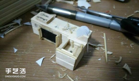 一次性筷子手工制作逼真别墅模型 步骤超全！ -  www.shouyihuo.com
