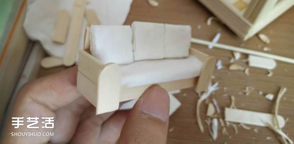 一次性筷子手工制作逼真别墅模型 步骤超全！ -  www.shouyihuo.com