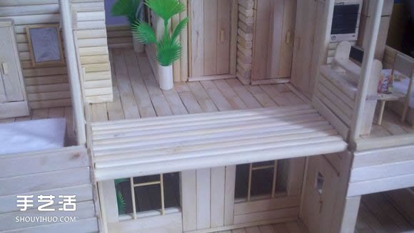 一次性筷子手工制作逼真别墅模型 步骤超全！ -  www.shouyihuo.com