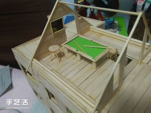 一次性筷子手工制作逼真别墅模型 步骤超全！ -  www.shouyihuo.com