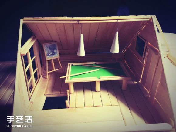 一次性筷子手工制作逼真别墅模型 步骤超全！ -  www.shouyihuo.com