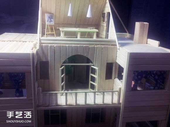 一次性筷子手工制作逼真别墅模型 步骤超全！ -  www.shouyihuo.com