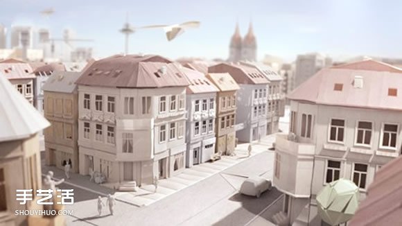 逼真的城市纸模型作品 手工纸模型图片欣赏 -  www.shouyihuo.com