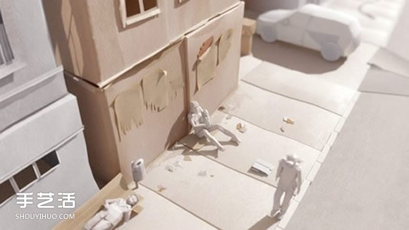 逼真的城市纸模型作品 手工纸模型图片欣赏 -  www.shouyihuo.com