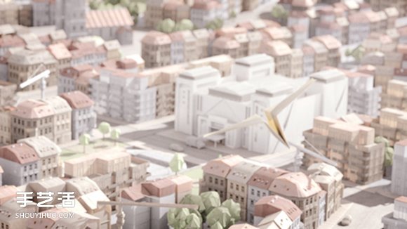 逼真的城市纸模型作品 手工纸模型图片欣赏 -  www.shouyihuo.com