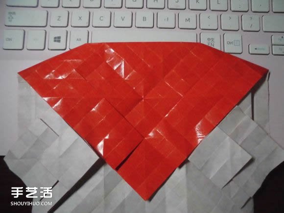 接吻鱼爱心折纸图解 超复杂桃心的折法过程 -  www.shouyihuo.com