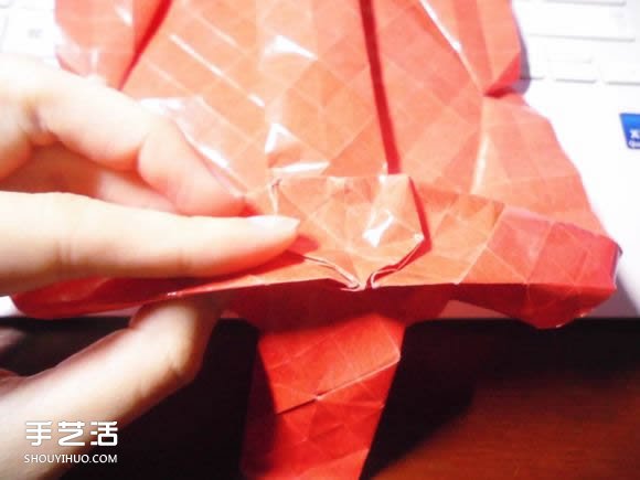 接吻鱼爱心折纸图解 超复杂桃心的折法过程 -  www.shouyihuo.com