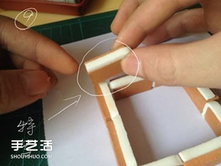 陶土小红砖手工制作花盆 迷你方形花盆DIY教程 -  www.shouyihuo.com