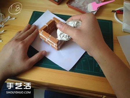 陶土小红砖手工制作花盆 迷你方形花盆DIY教程 -  www.shouyihuo.com