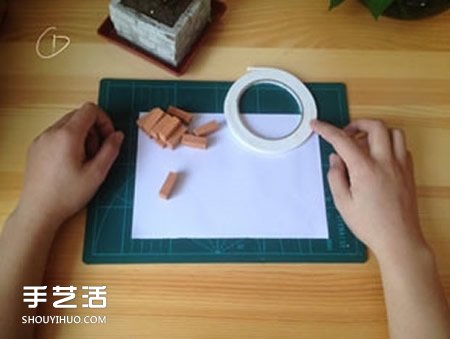 陶土小红砖手工制作花盆 迷你方形花盆DIY教程 -  www.shouyihuo.com