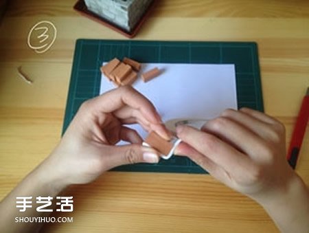 陶土小红砖手工制作花盆 迷你方形花盆DIY教程 -  www.shouyihuo.com