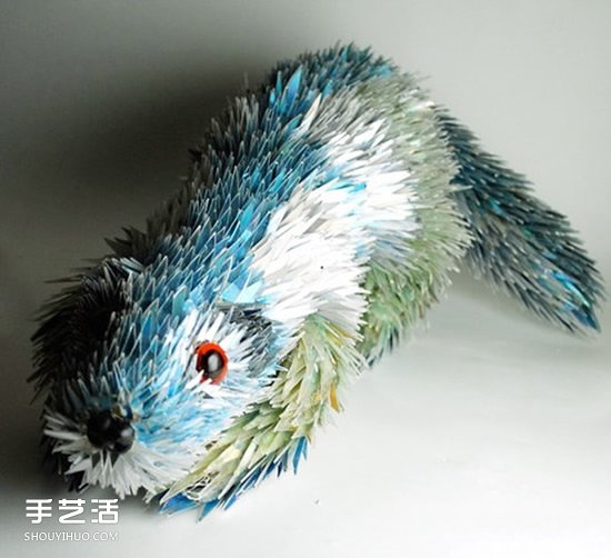 光盘变废为宝制作动物 精美CD光盘动物DIY图片 -  www.shouyihuo.com